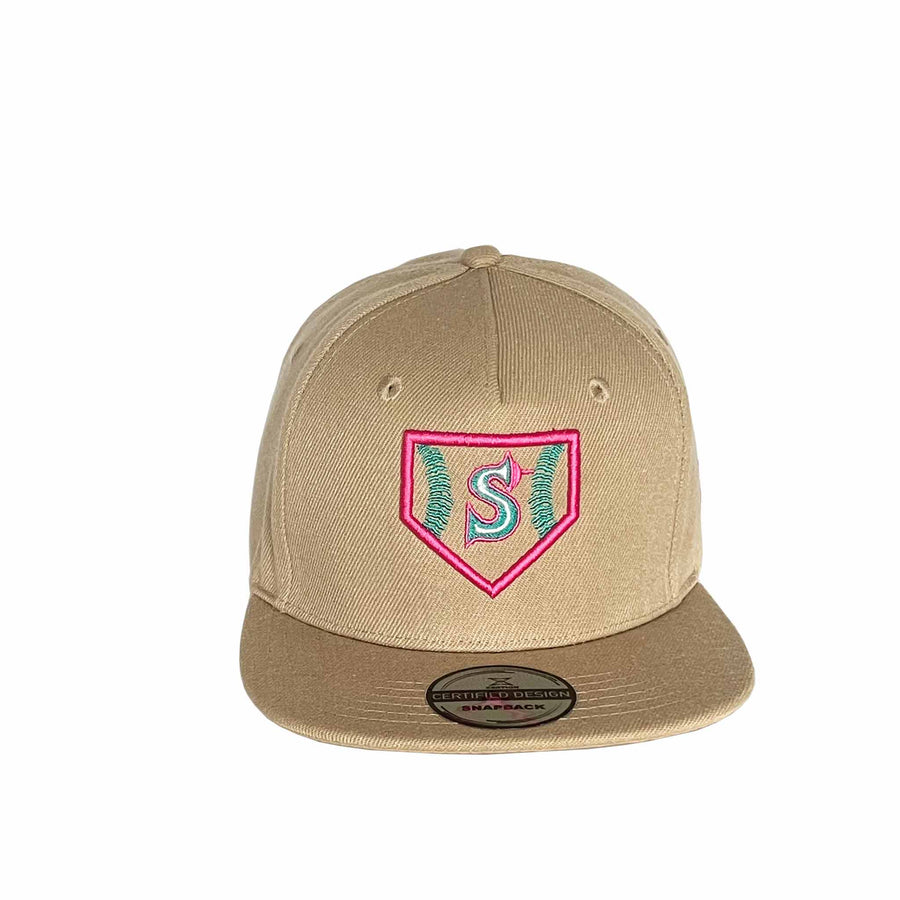 Mariners Home Plate Snapback Khaki